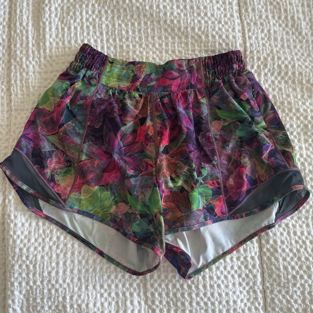 lululemon athletica track that Multicolor Floral Athletic Shorts